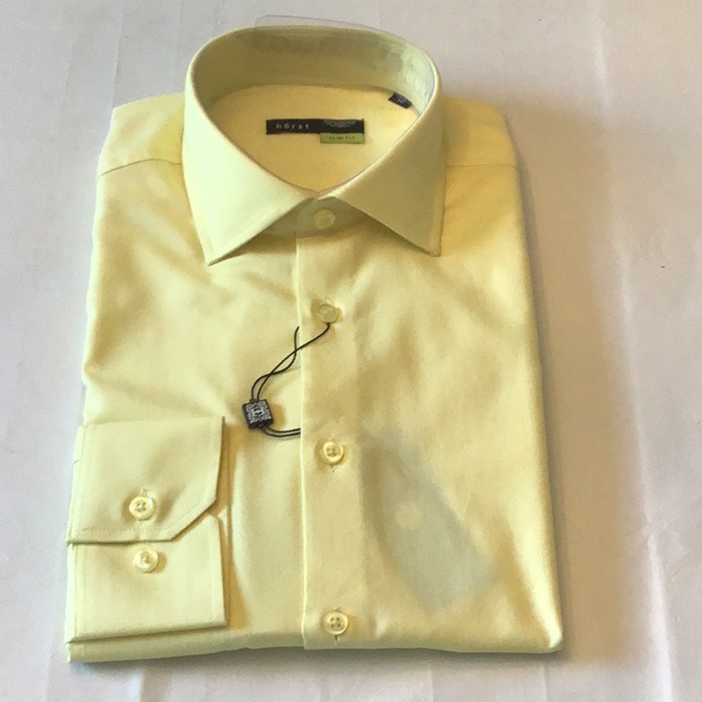 Men’s Horst slim fit dress shirt light yellow